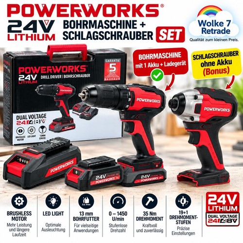 Powerworks bohrmaschine - bohrmaschine, +